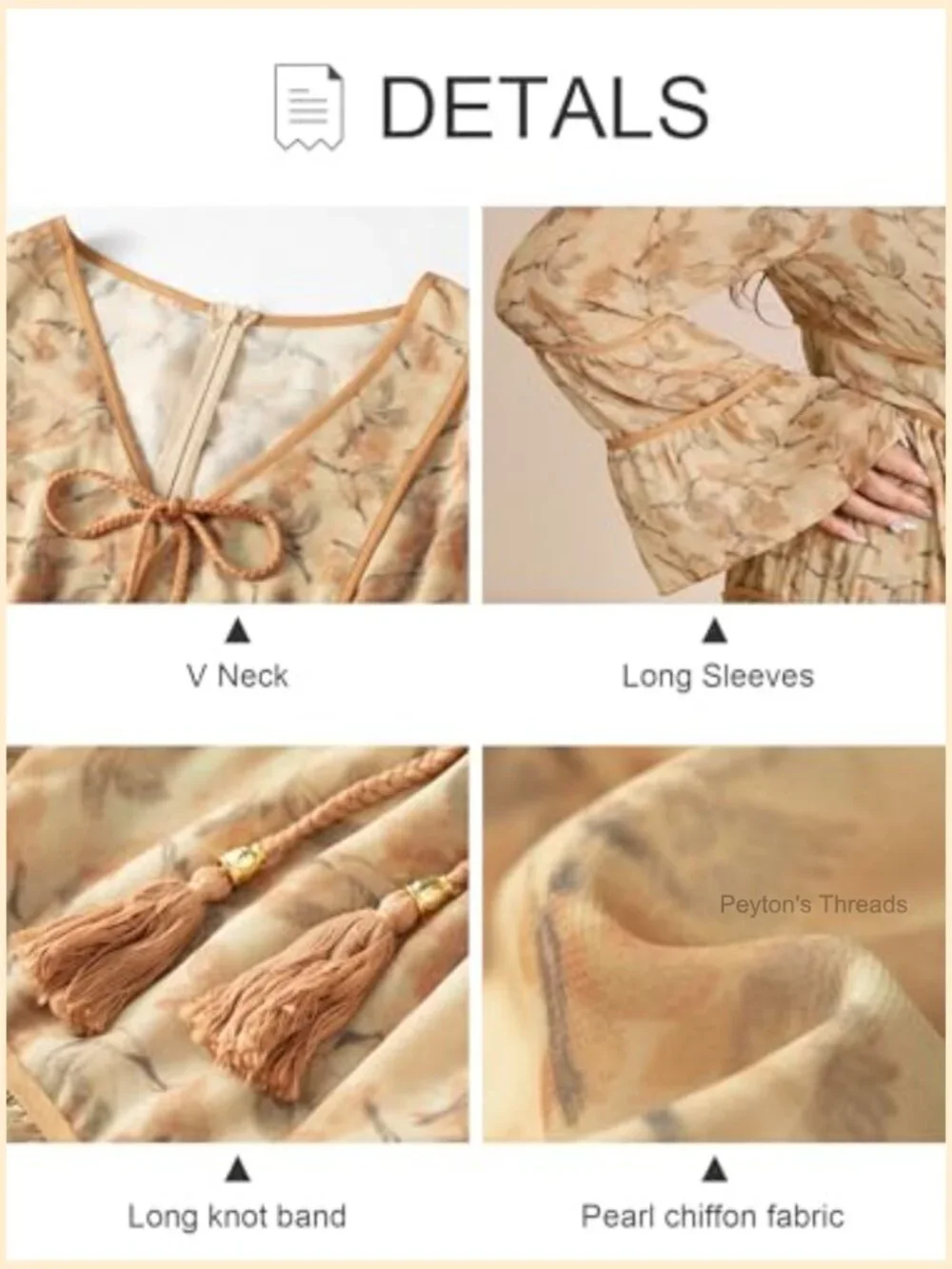 Dresses | Plus Size Boho Floral Maxi Dress Vneck Pearl Chiffon Wedding ...
